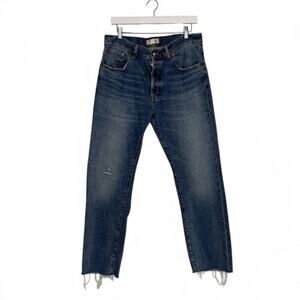 Madewell The Dean Easy Straight Jean | Size 29 | Raw Hem